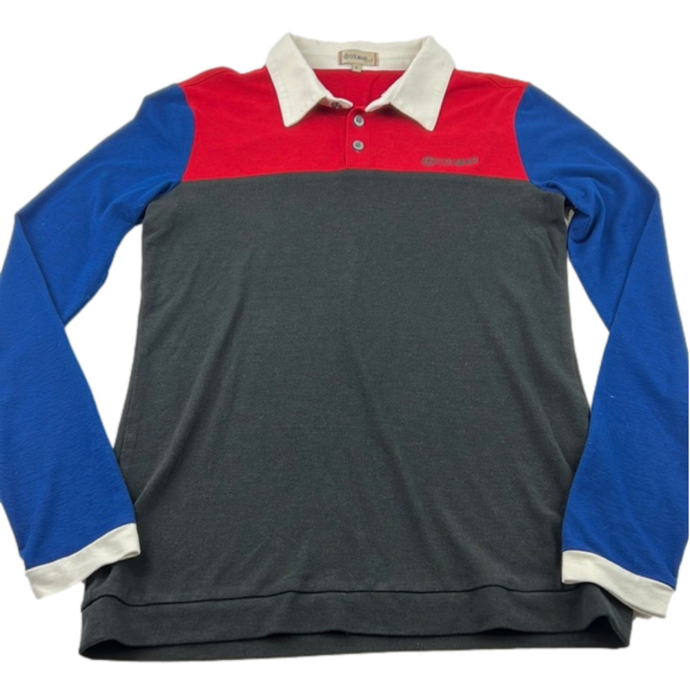 Colmar Men's long sleeved colour block golf  shirt in jersey knit